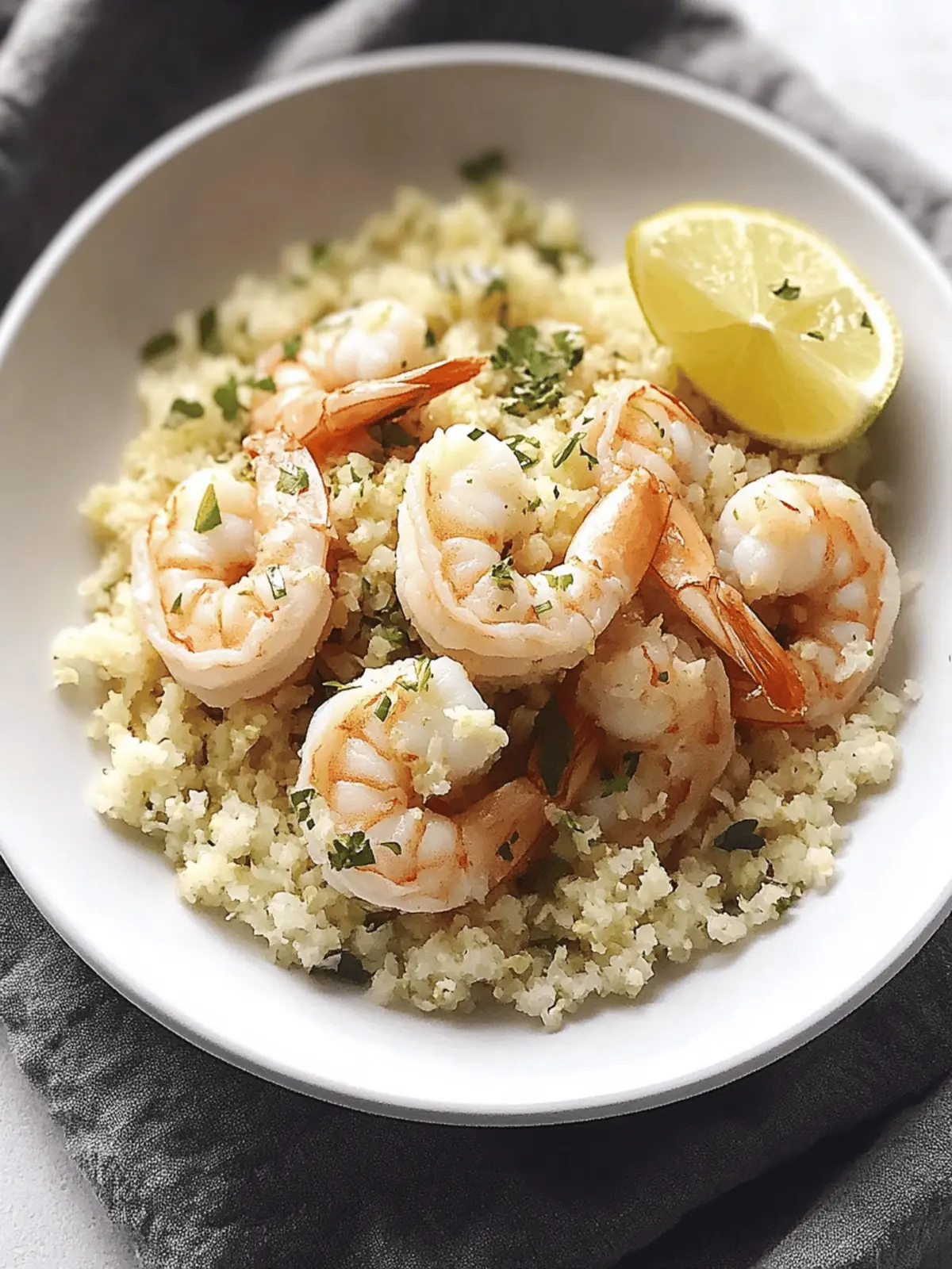 Garlic Butter Shrimp and Cauliflower Rice