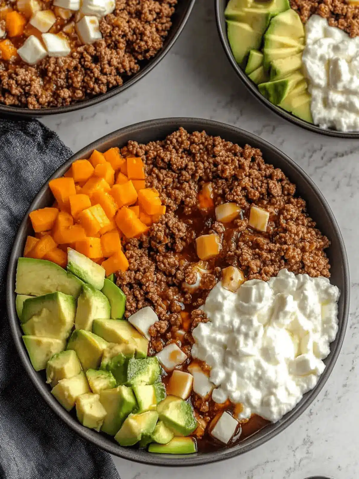 Ground Beef Hot Honey Bowl