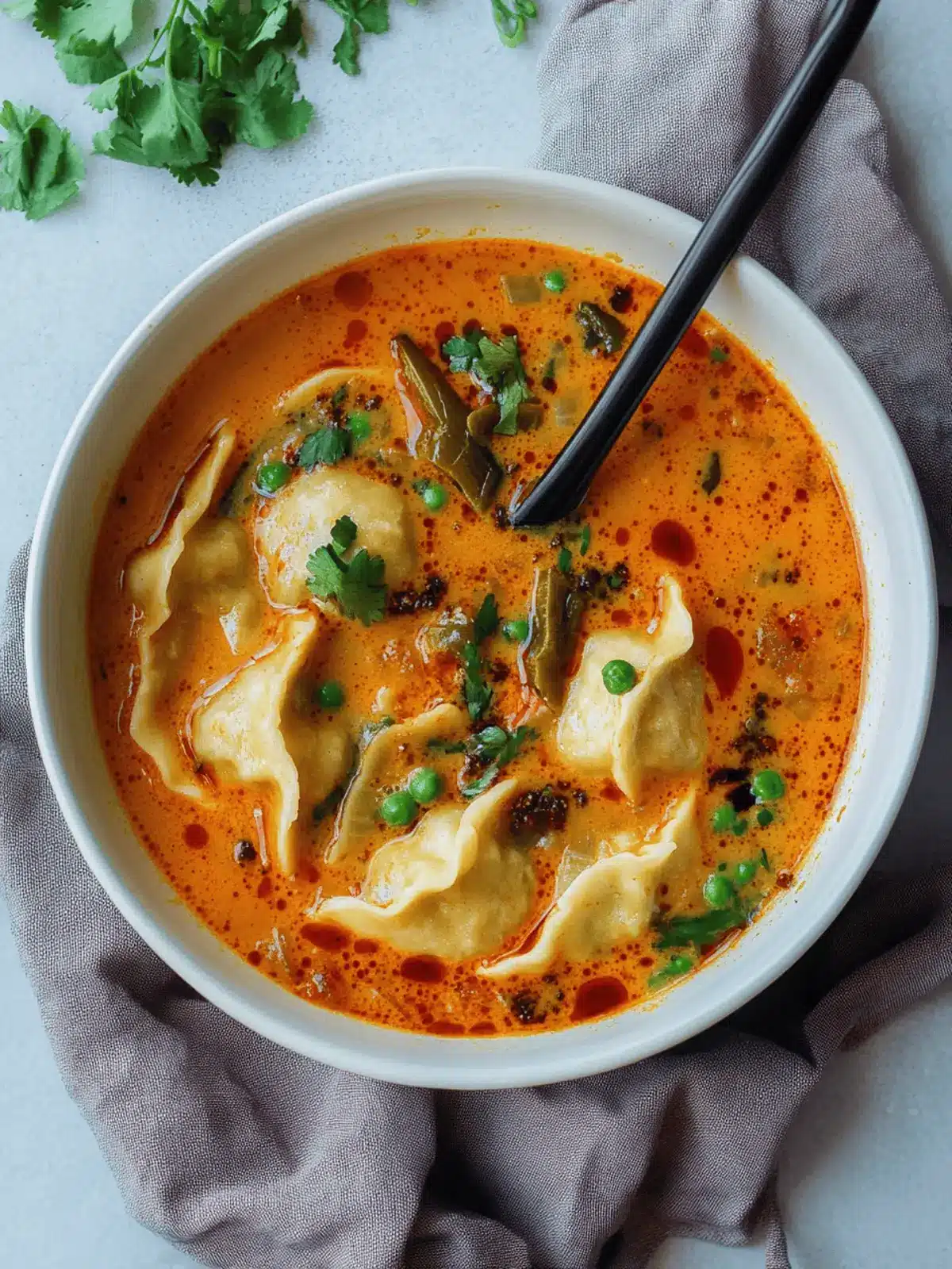 Coconut Curry Soup with Dumplings – Comfort in Every Bowl 2 Coconut Curry Soup with Dumplings