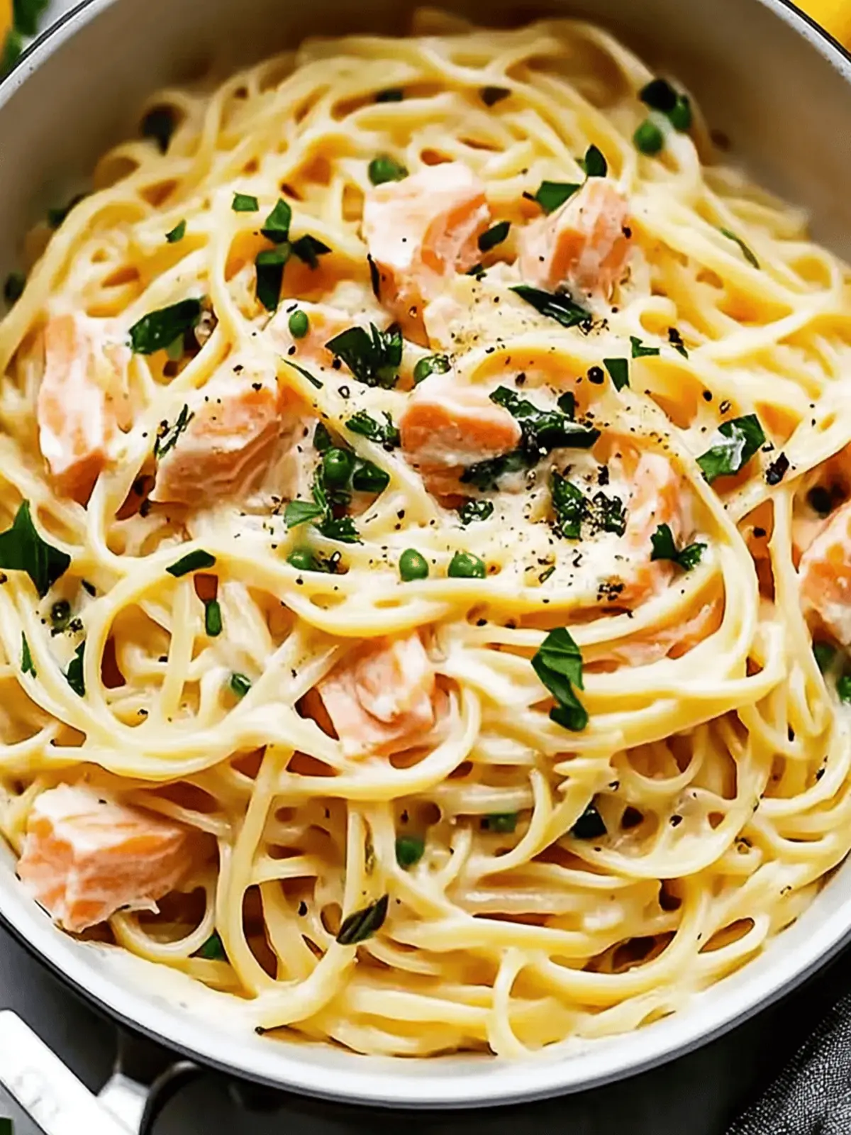 Healthier Smoked Salmon Linguine
