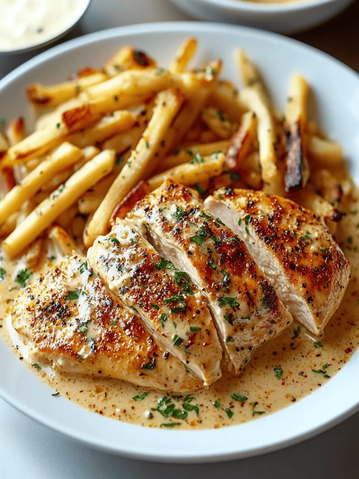 Chicken Fillet in Spicy, Creamy Garlic-Parmesan Sauce
