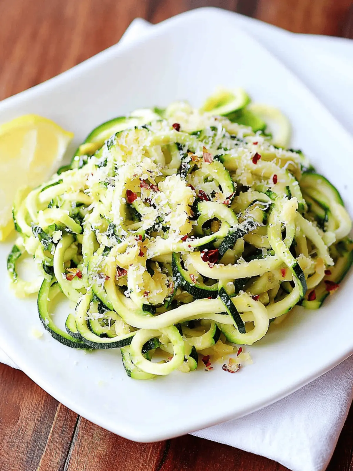 Savory Zucchini Noodles with Garlic and Parmesan Bliss 4 Zucchini Noodles