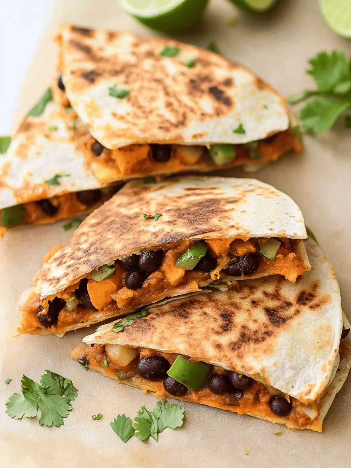 Savory Sweet Potato and Black Bean Quesadillas You’ll Crave 3 Savory Sweet Potato and Black Bean Quesadillas