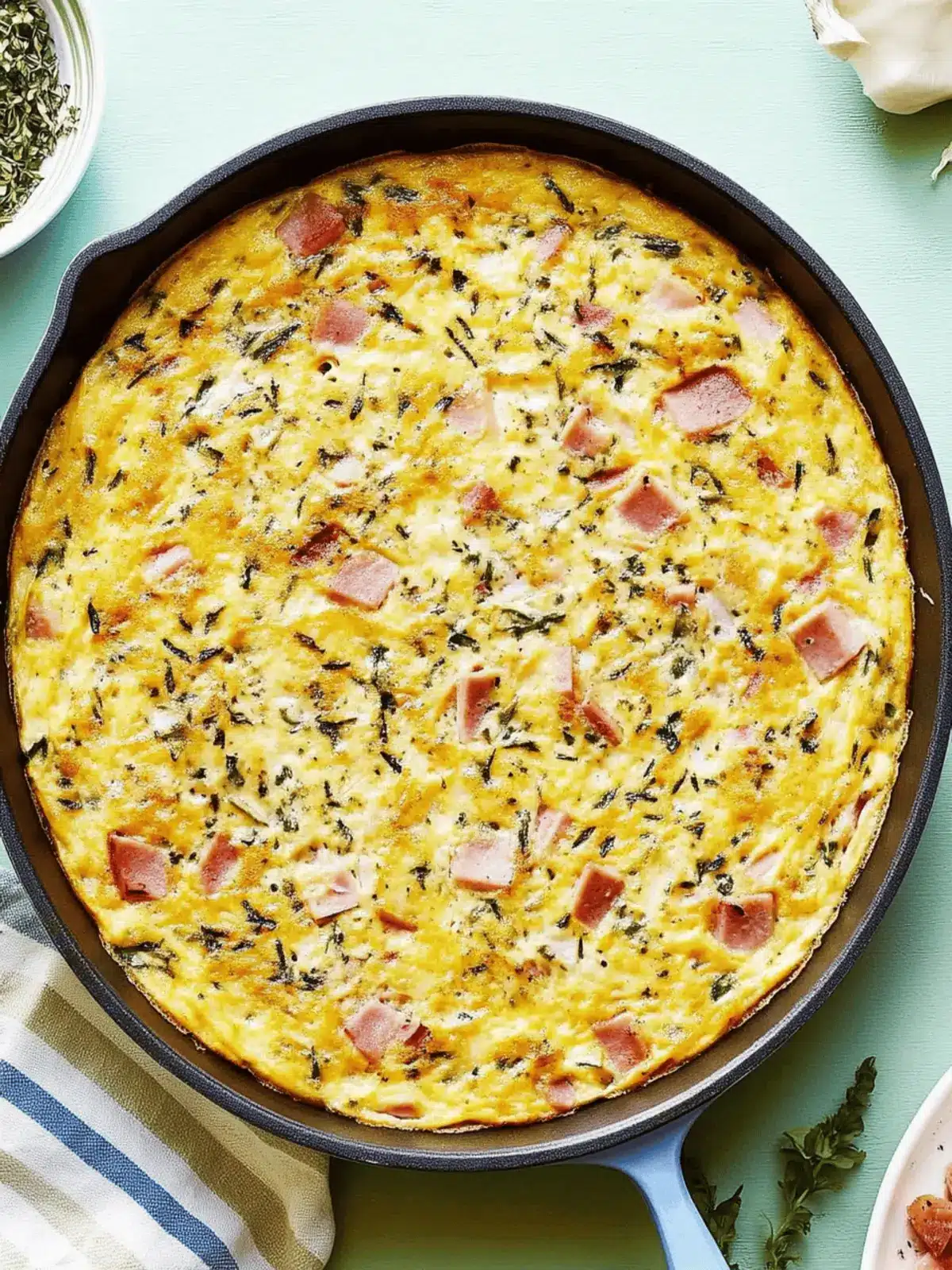 Ham and Cheese Frittata