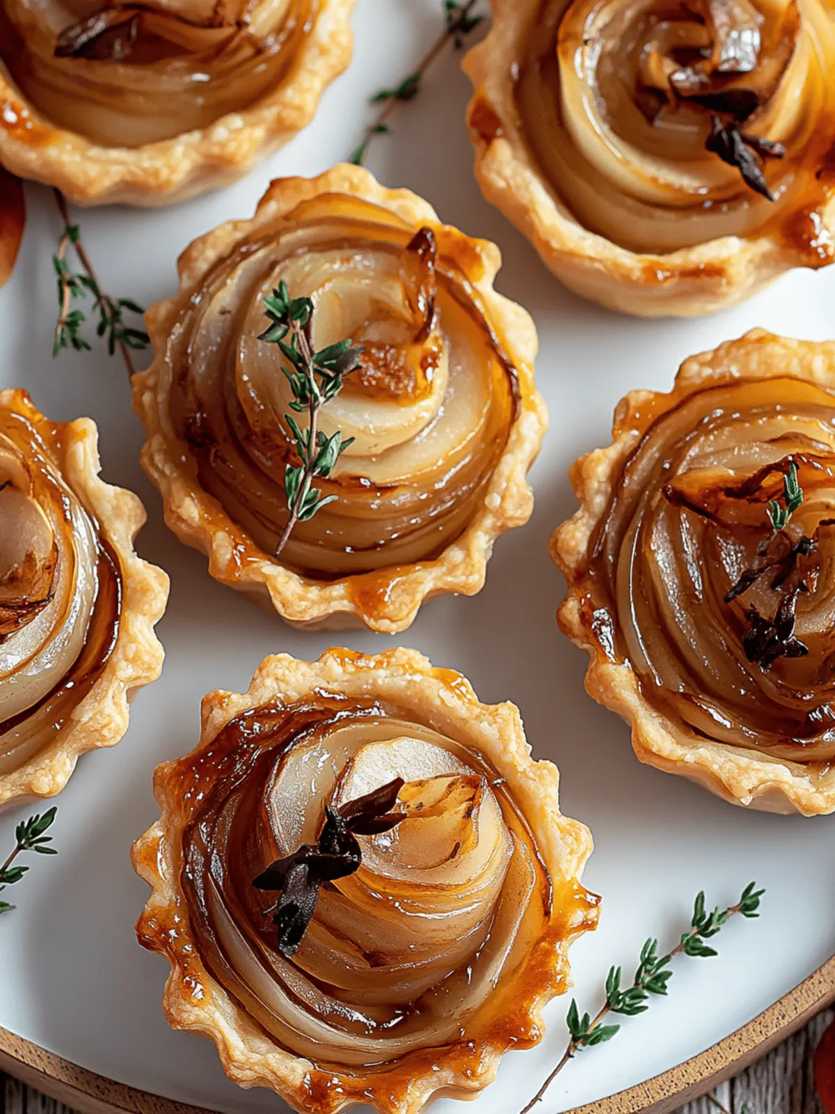 Caramelized Onion and Apple Tartlets