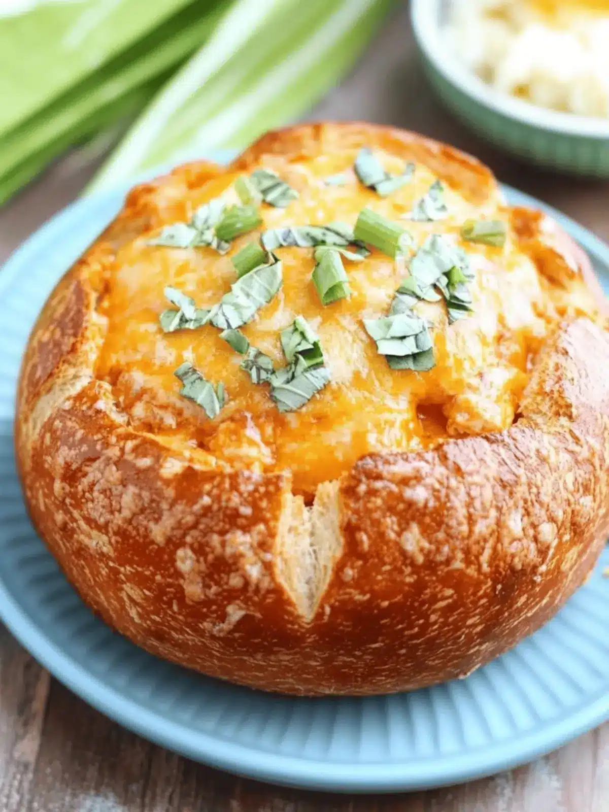 Buffalo Chicken Dip Bread Bowl: The Ultimate Party Delight 4 Buffalo Chicken Dip Bread Bowl