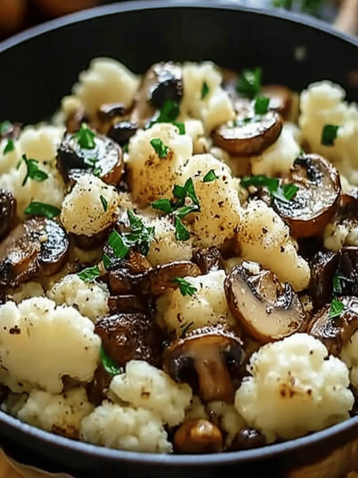 Garlic Cauliflower Mushroom Skillet: Quick & Delicious Wonder 2 Garlic Cauliflower Mushroom Skillet: Quick & Delicious Dish