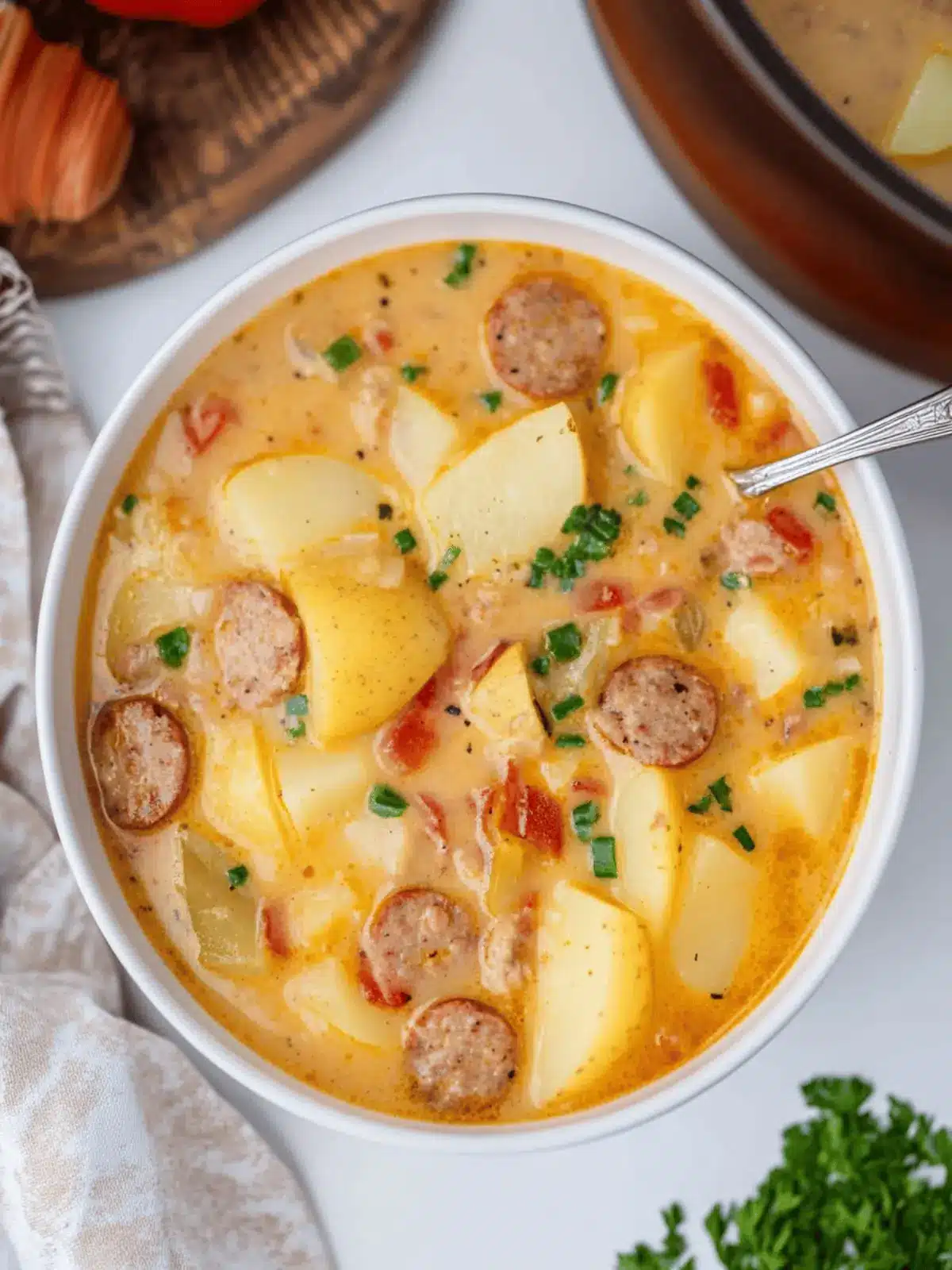 Deliciously Spicy Crockpot Cajun Sausage & Potato Soup Recipe 4 Crockpot Cajun Sausage & Potato Soup