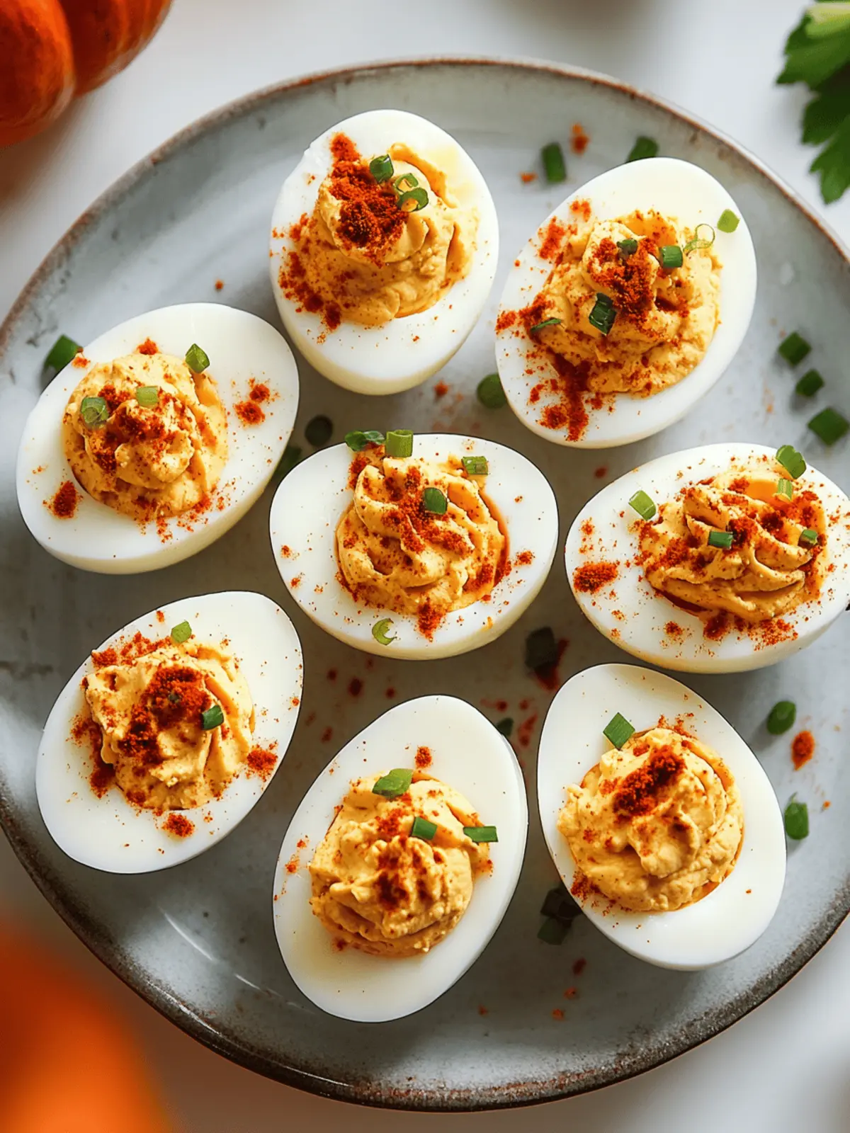 Irresistible Pumpkin Deviled Eggs for a Cozy Fall Treat 3 Pumpkin Deviled Eggs