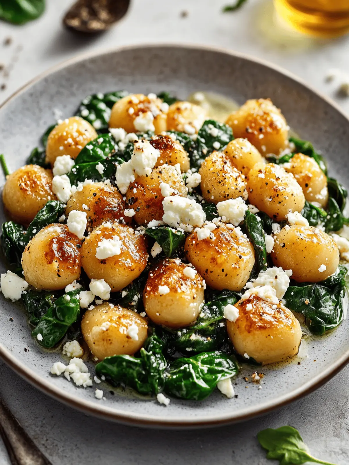 Crispy Gnocchi With Spinach And Feta for Easy Cozy Dinners 2 Crispy Gnocchi With Spinach And Feta: