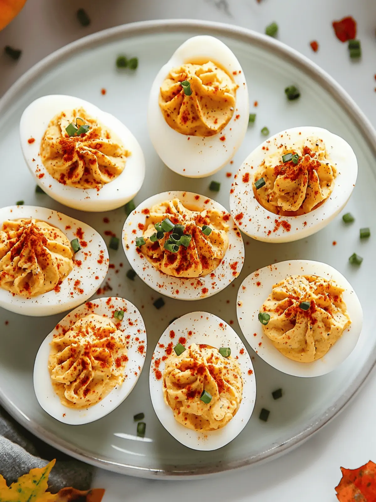 Pumpkin Deviled Eggs