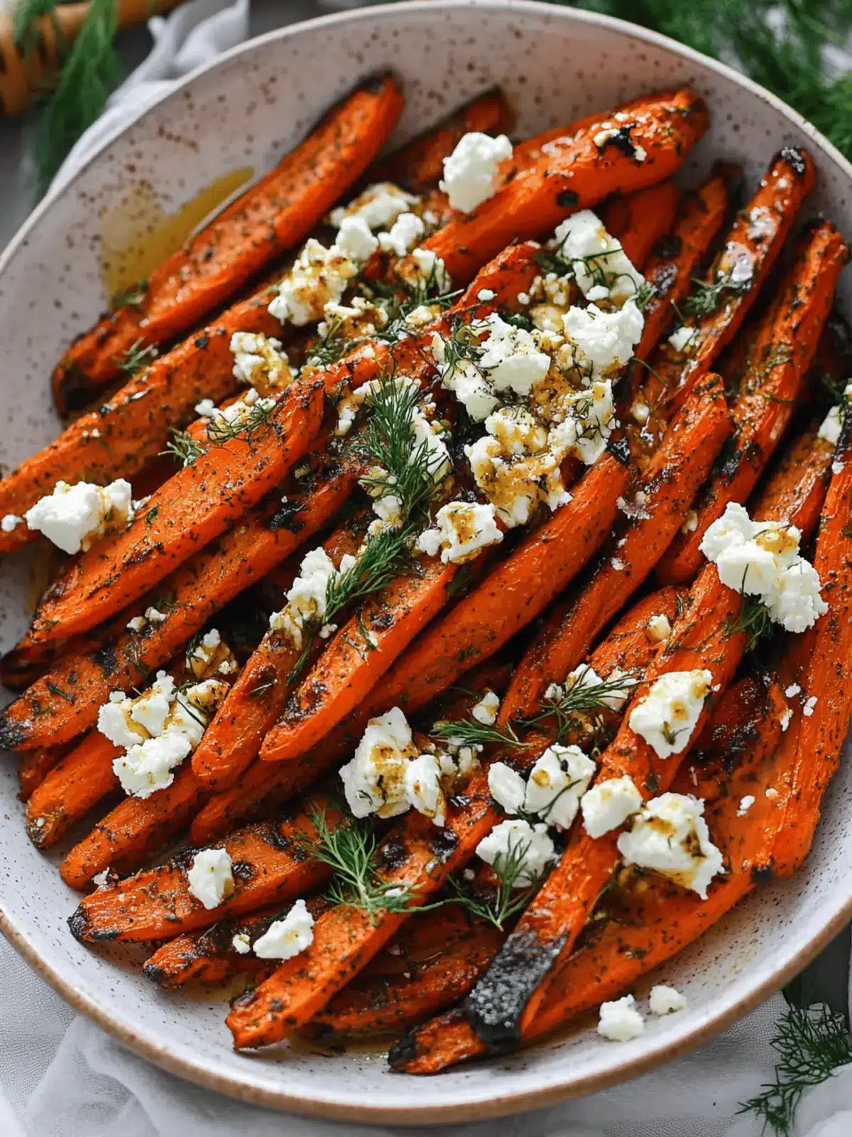 Honey Roasted Carrots with Feta & Dill