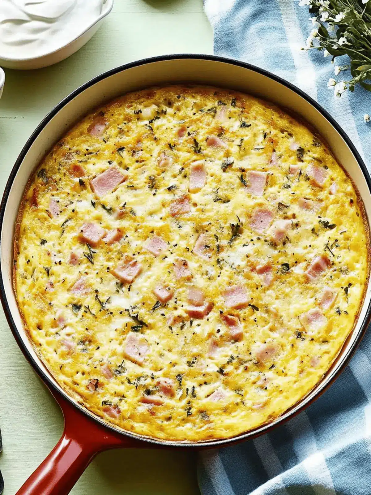 Ham and Cheese Frittata