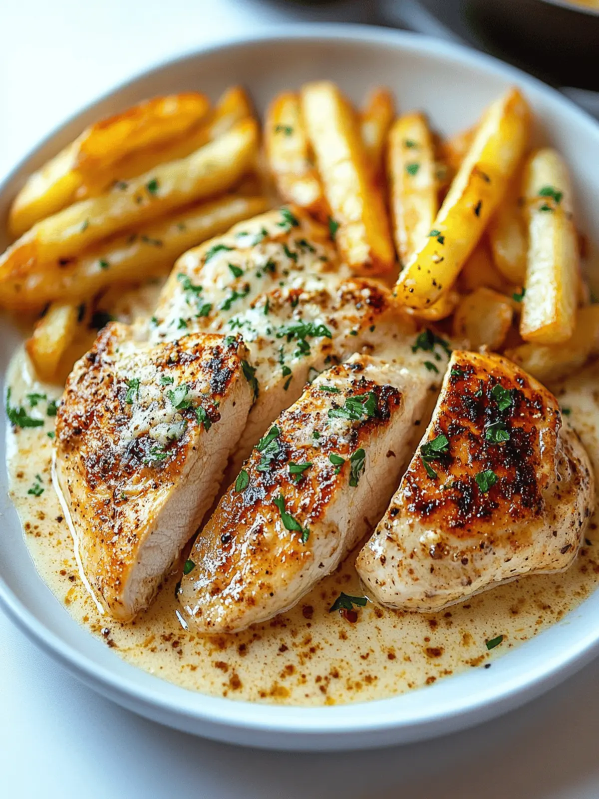 Chicken Fillet in Spicy, Creamy Garlic-Parmesan Sauce