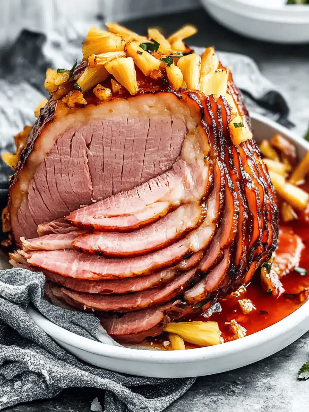 Pineapple Ham Bliss: Easy Spiral Ham Recipe for Family Feasts 3 Pineapple Ham (Spiral Ham Recipe)