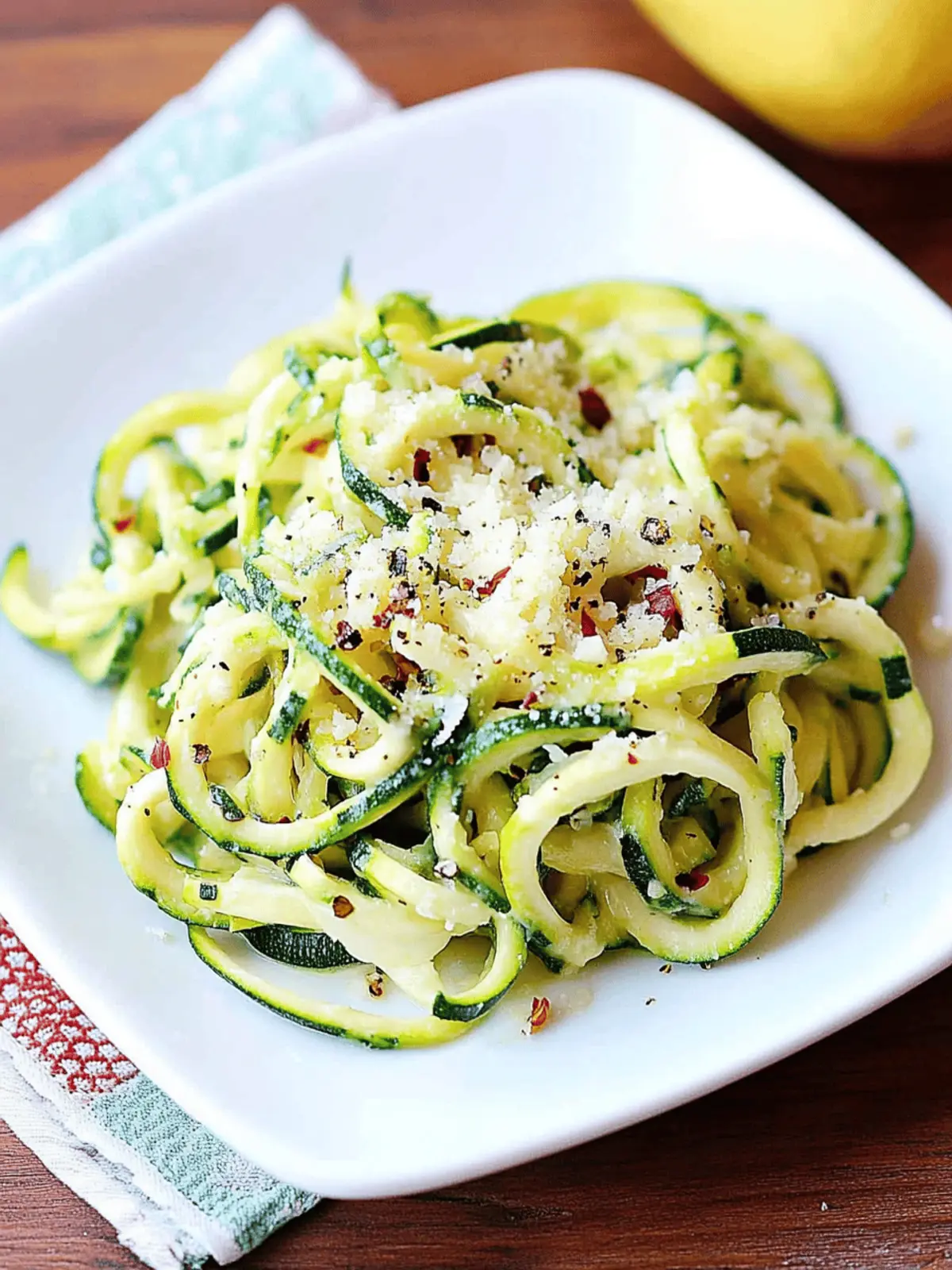 Savory Zucchini Noodles with Garlic and Parmesan Bliss 2 Zucchini Noodles