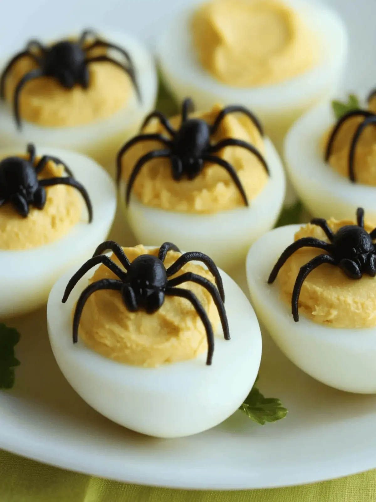 Halloween Spooky Spider Deviled Eggs