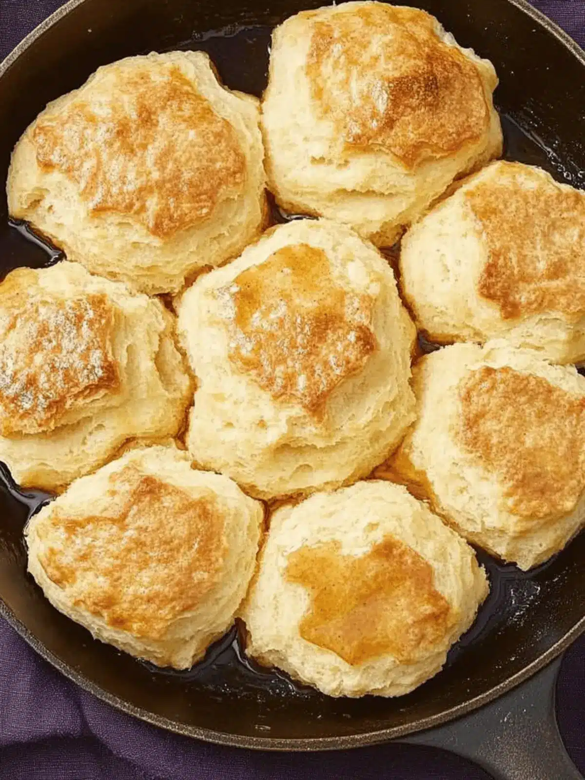 Skillet Biscuits with Cinnamon Honey Butter