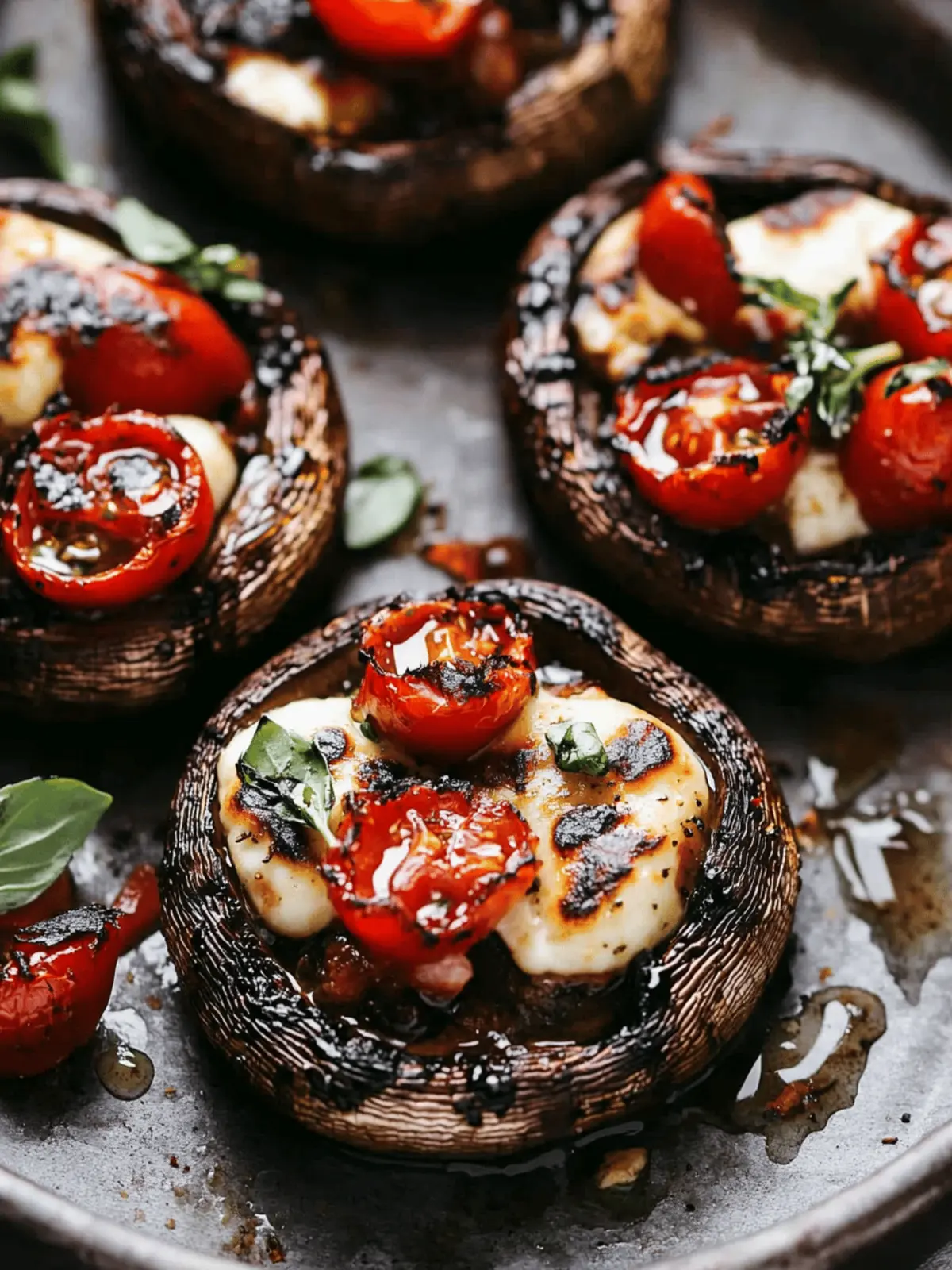 Caprese Stuffed Portobello Mushrooms