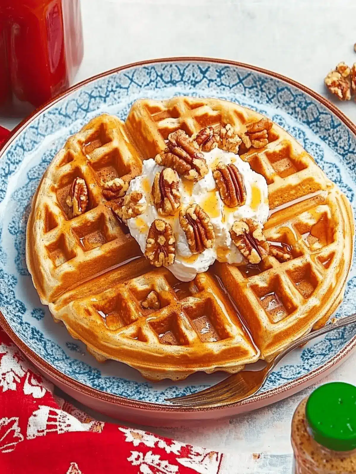 Fluffy Cinnamon-Pecan Yeasted Waffles for Effortless Mornings 3 Cinnamon-Pecan Yeasted Waffles