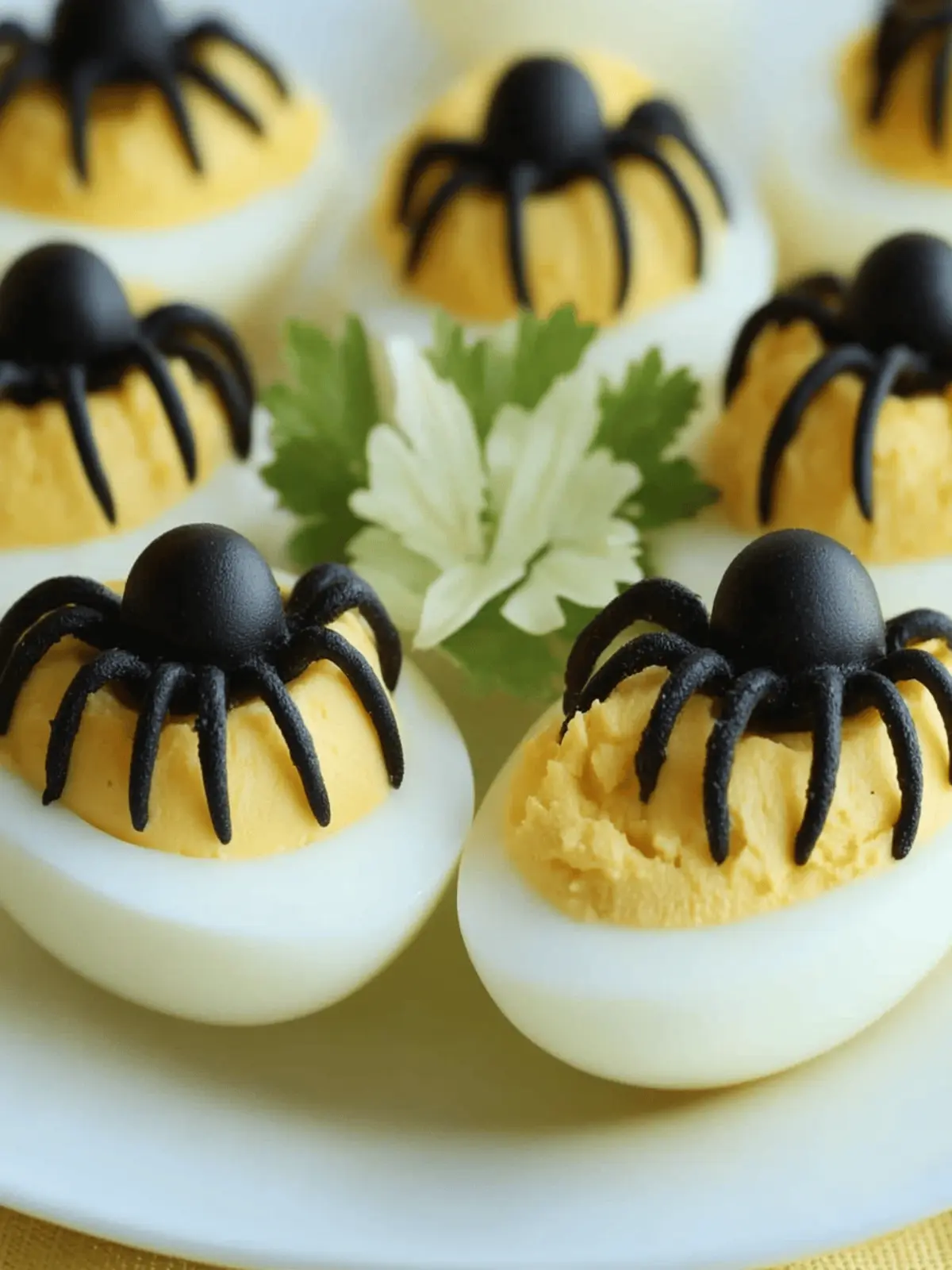 Halloween Spooky Spider Deviled Eggs