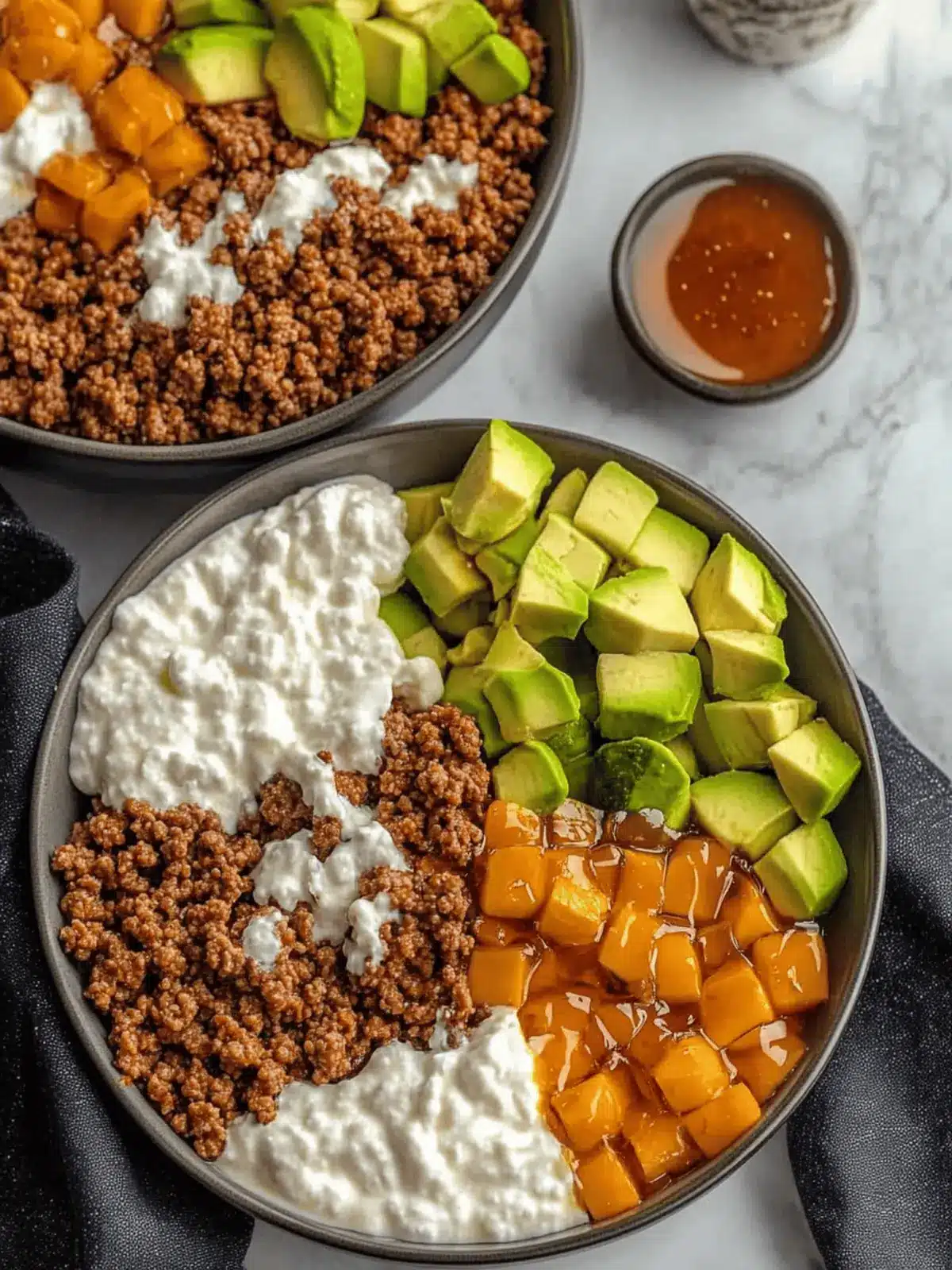 Ground Beef Hot Honey Bowl