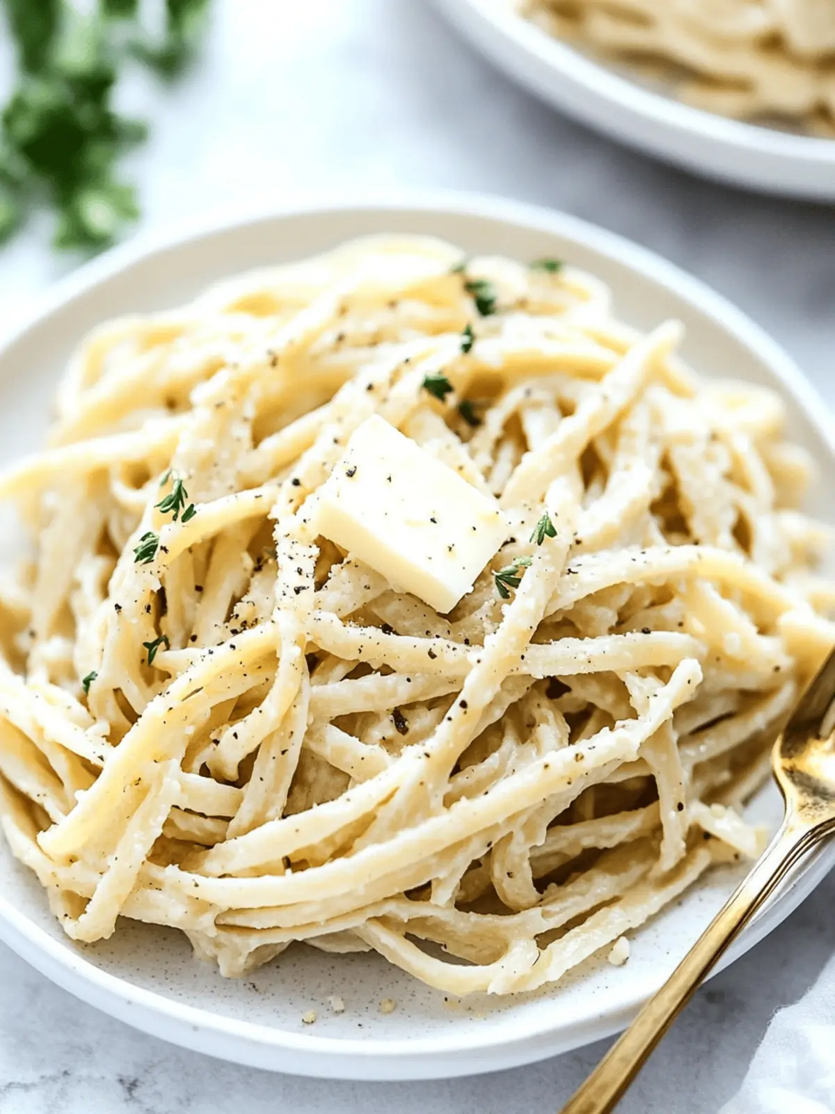 Creamy White Wine Pasta Sauce With Butter and Garlic