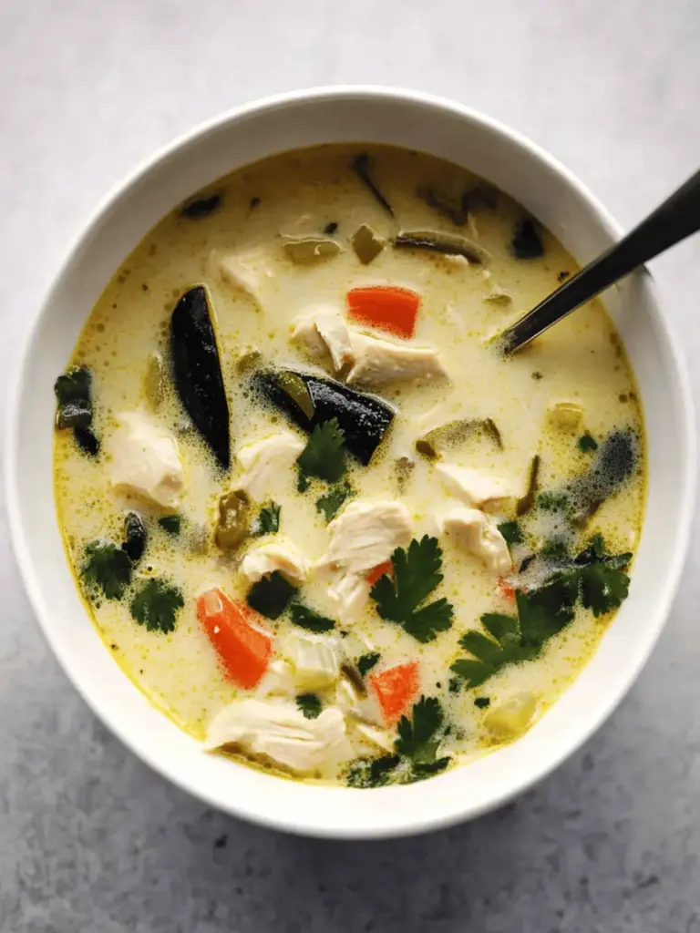 Creamy Chicken Poblano Soup