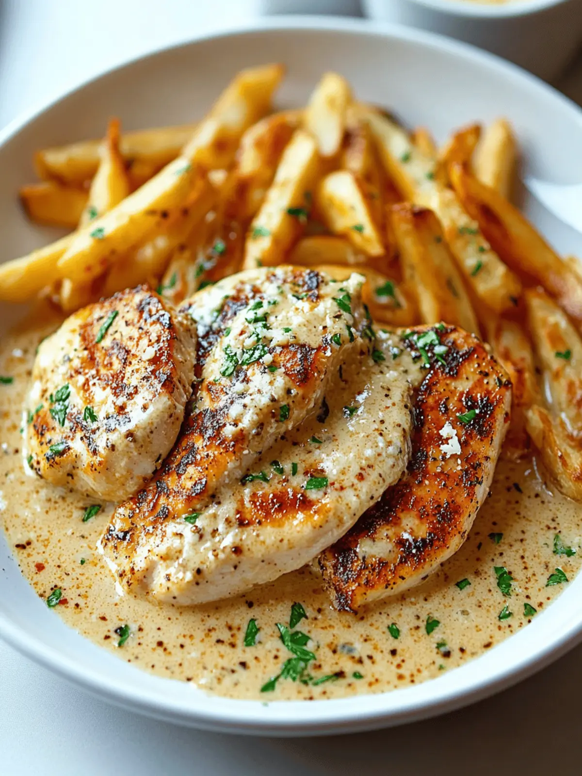 Chicken Fillet in Spicy, Creamy Garlic-Parmesan Sauce