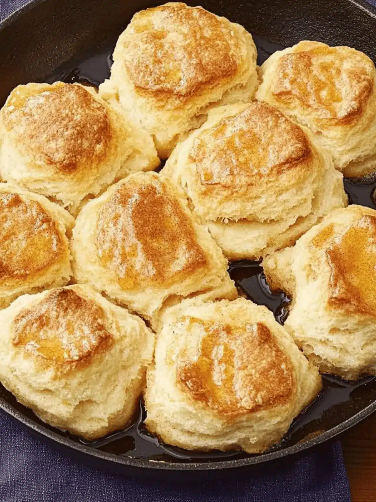 Skillet Biscuits with Cinnamon Honey Butter