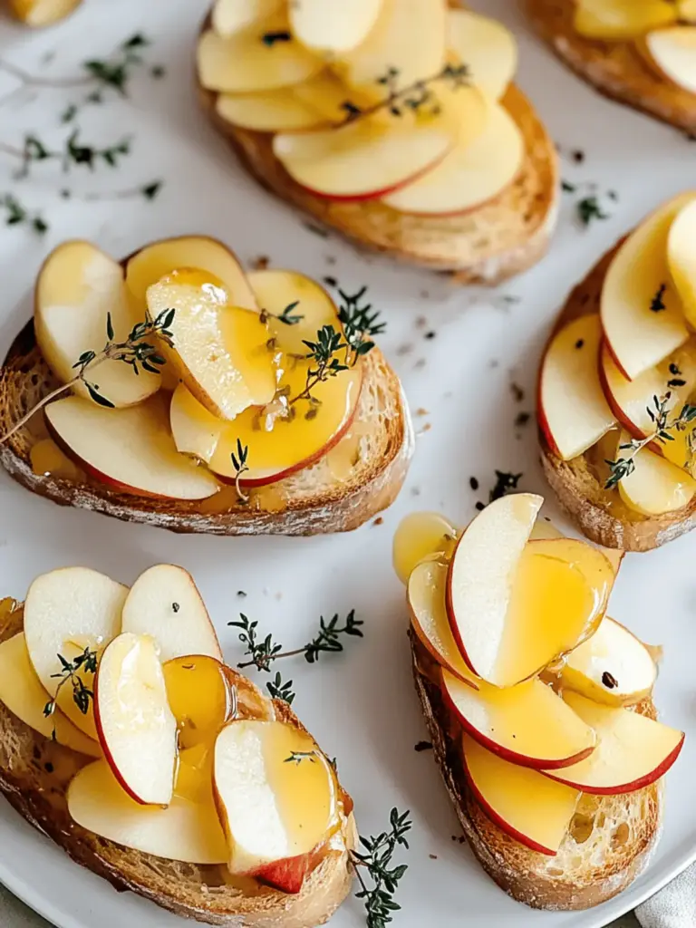 Apple and Cheddar Crostini