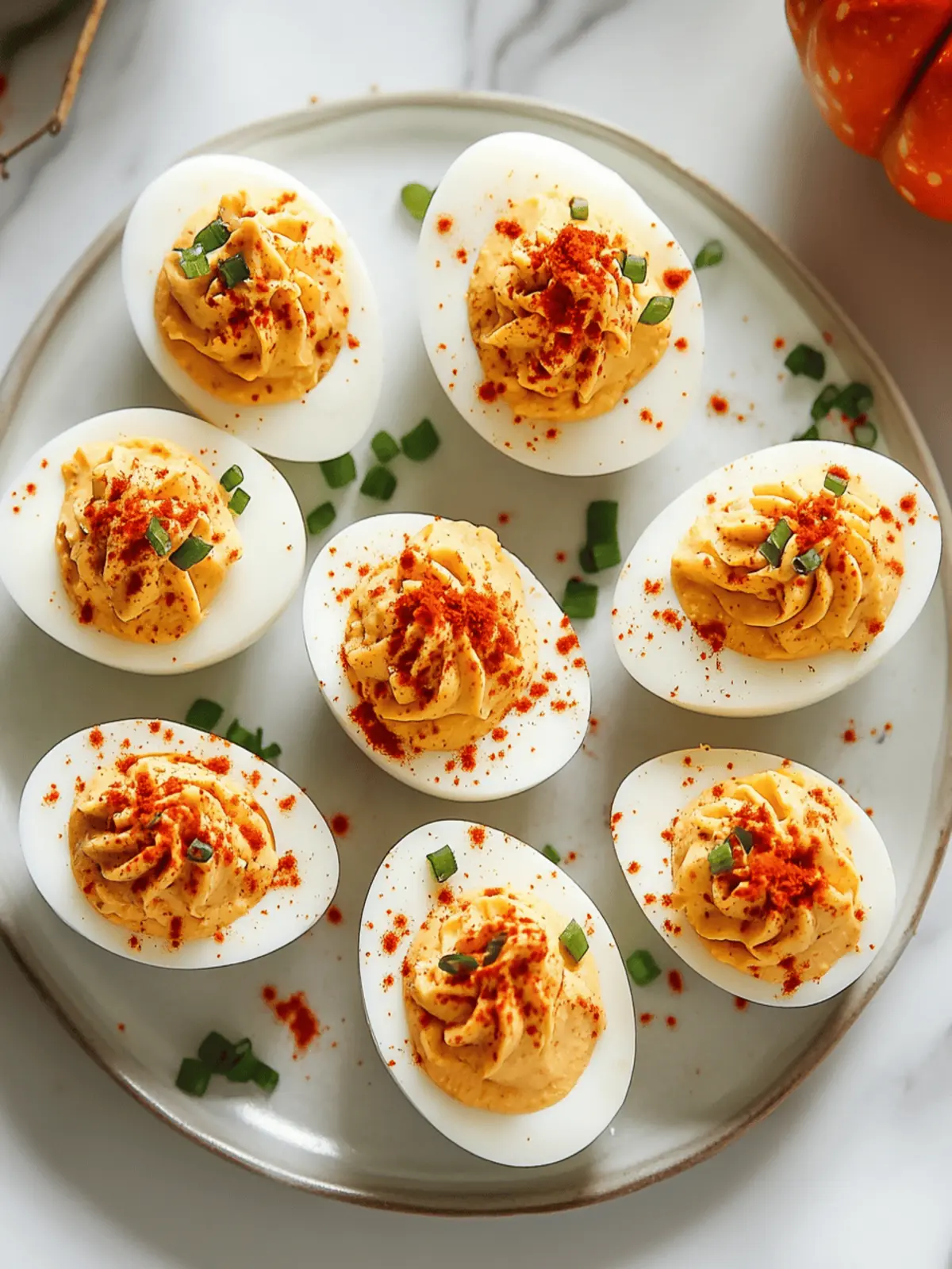 Irresistible Pumpkin Deviled Eggs for a Cozy Fall Treat 2 Pumpkin Deviled Eggs