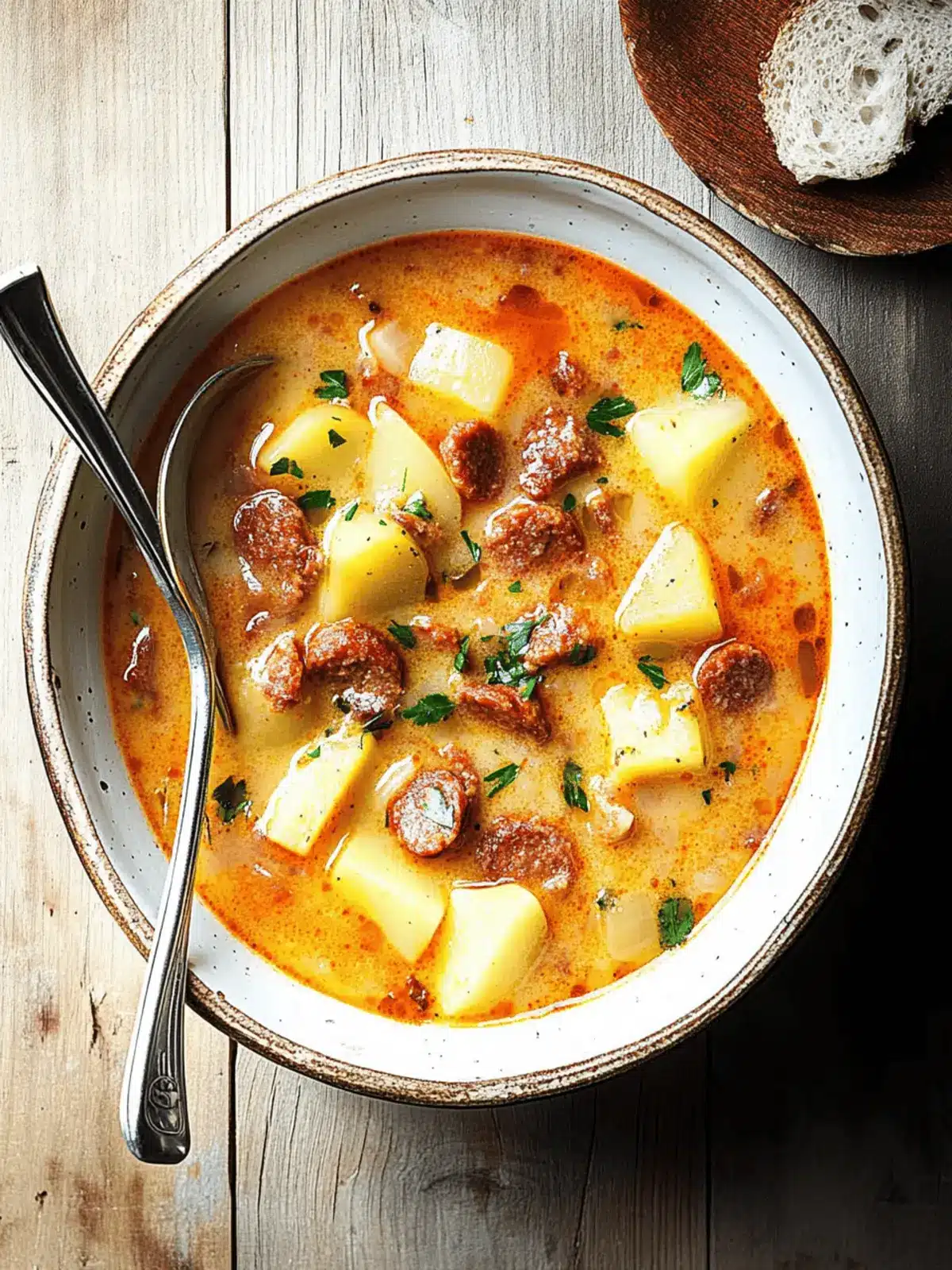 Spanish Potato Soup with Chorizo