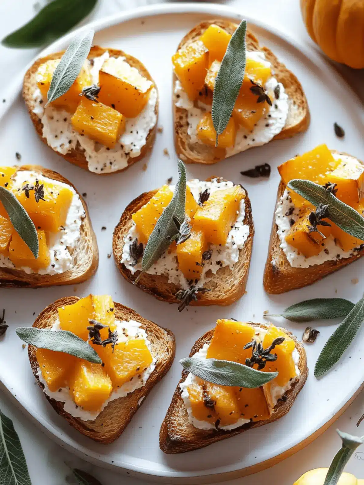 Irresistible Butternut Squash and Sage Crostini Delight 4 Butternut Squash and Sage Crostini