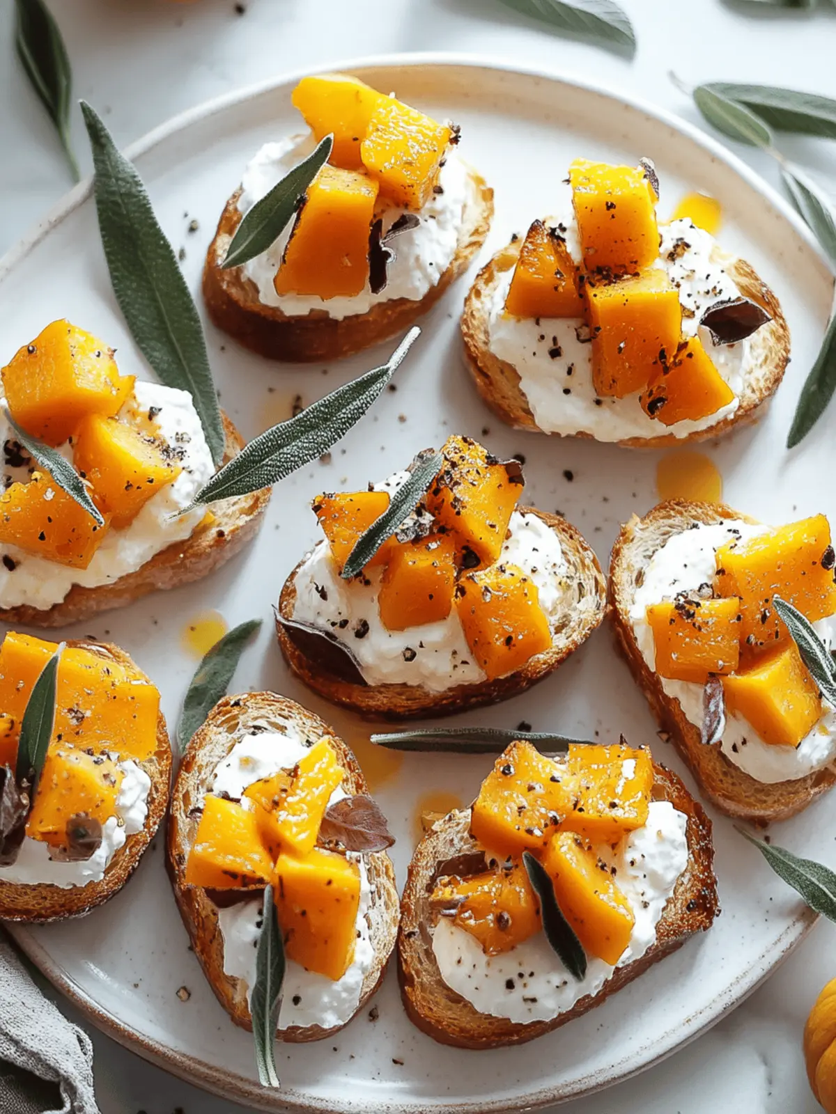 Irresistible Butternut Squash and Sage Crostini Delight 2 Butternut Squash and Sage Crostini