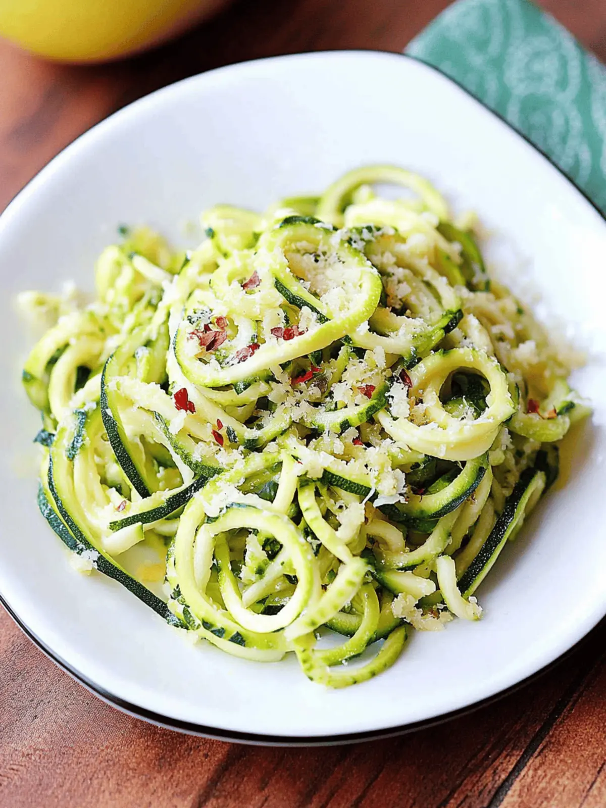Savory Zucchini Noodles with Garlic and Parmesan Bliss 3 Zucchini Noodles
