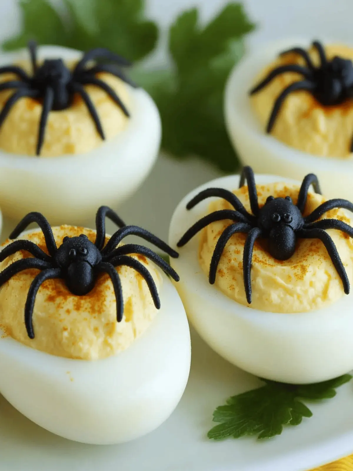 Halloween Spooky Spider Deviled Eggs
