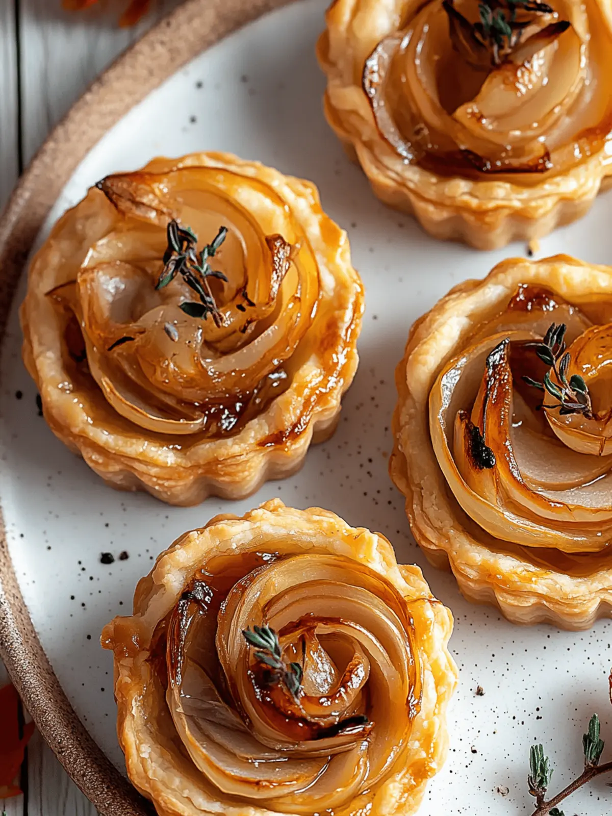 Caramelized Onion and Apple Tartlets