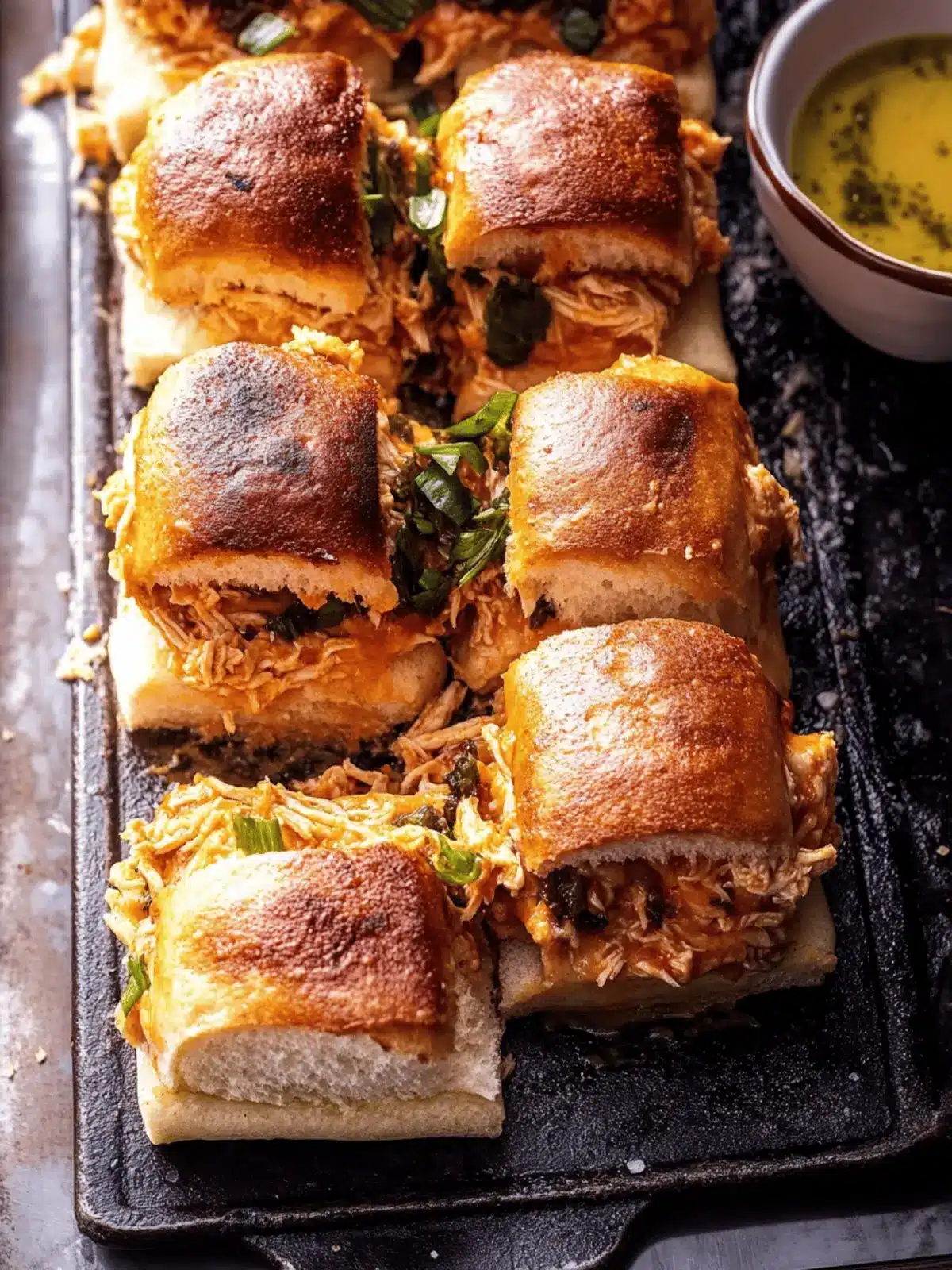 Buffalo Chicken Dip Sliders.