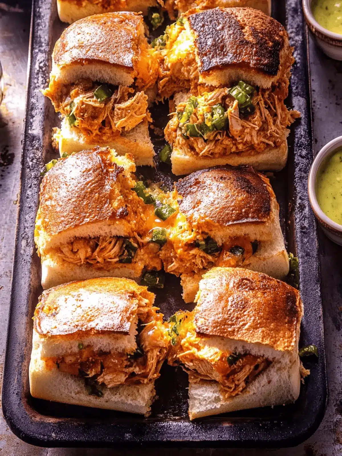 Irresistible Buffalo Chicken Dip Sliders for Game Day Fun 2 Buffalo Chicken Dip Sliders.