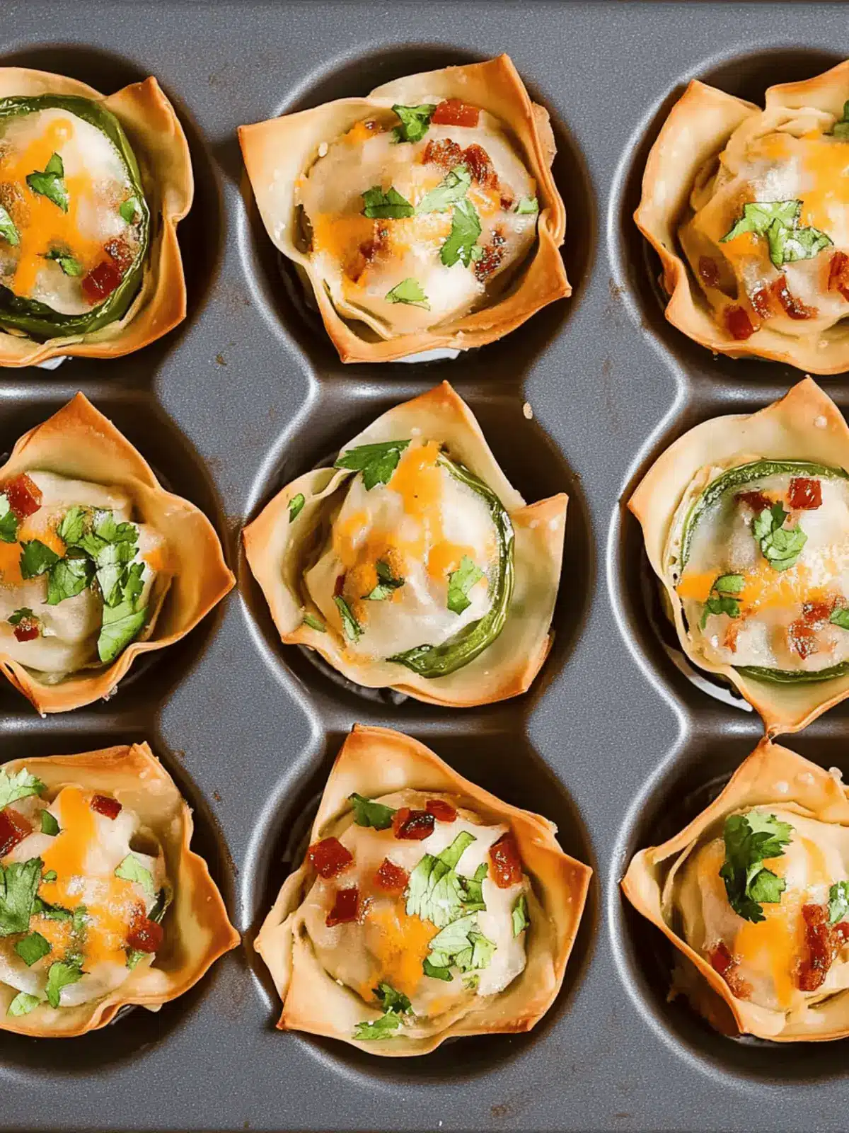 Taste the Fun: Jalapeño Popper Wonton Cups You’ll Love 4 Jalapeño Popper Wonton Cups
