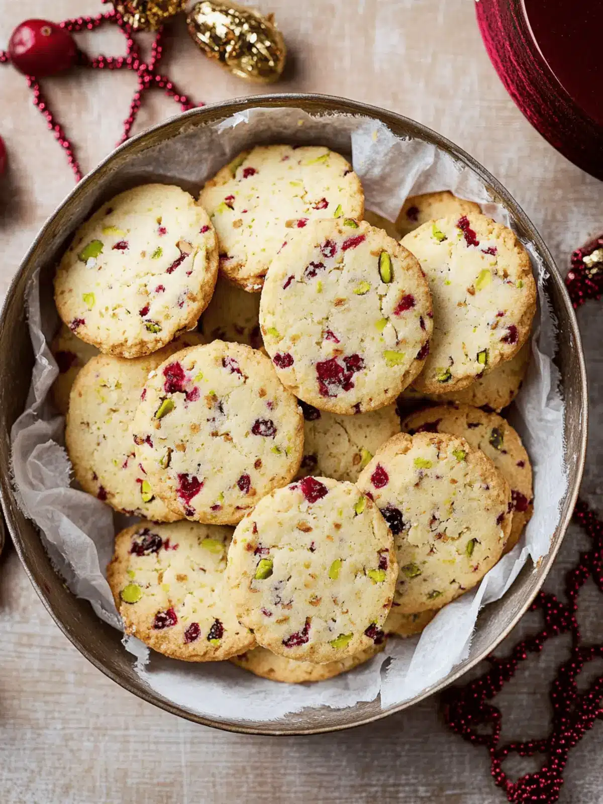 Cranberry Pistachio Shortbread Cookies for Festive Joy 4 Cranberry Pistachio Shortbread Cookies