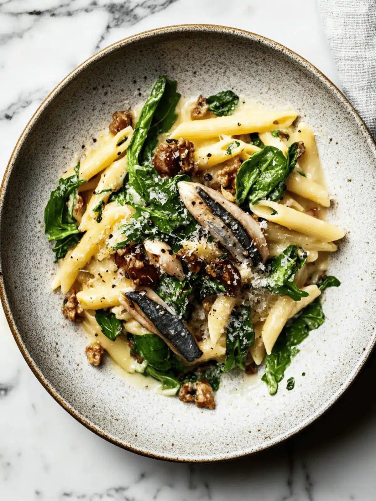 Quick Canned Mackerel Pasta with Spinach & Sun-Dried Tomatoes 4 Canned Mackerel Pasta