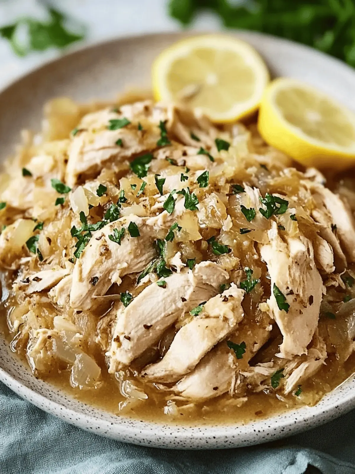Slow Cooker Lemon Garlic Chicken Recipe
