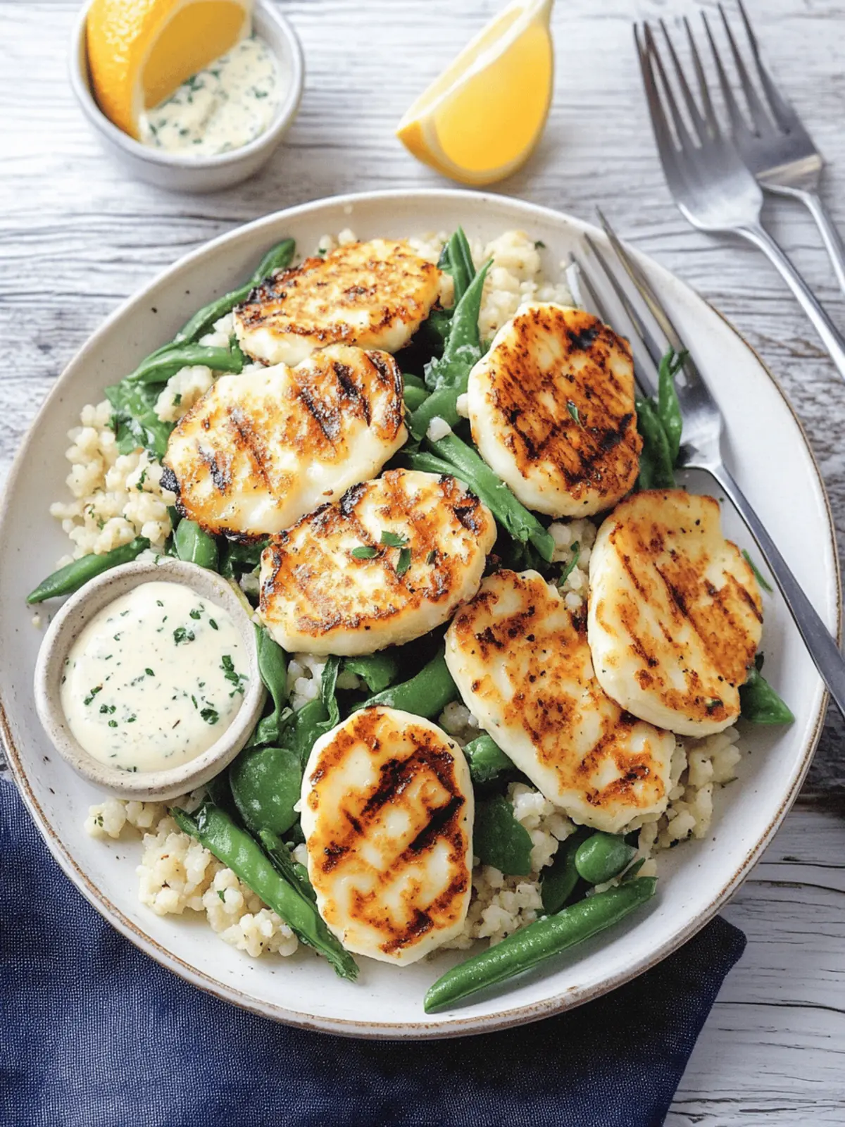 Savory Grilled Halloumi Salad with Crunchy Couscous Delight 4 Grilled Halloumi Salad