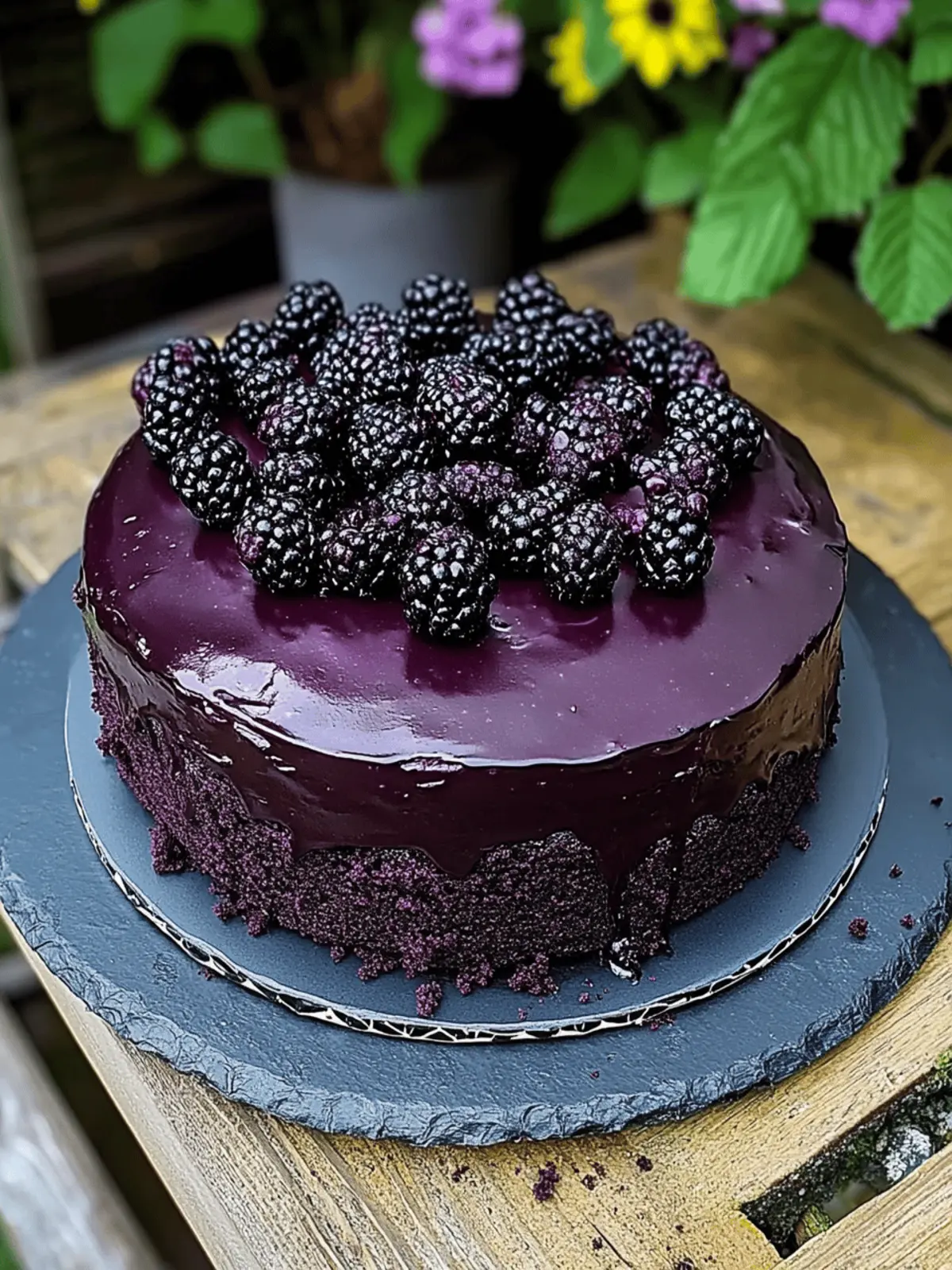 Blackberry Velvet Gothic Cake