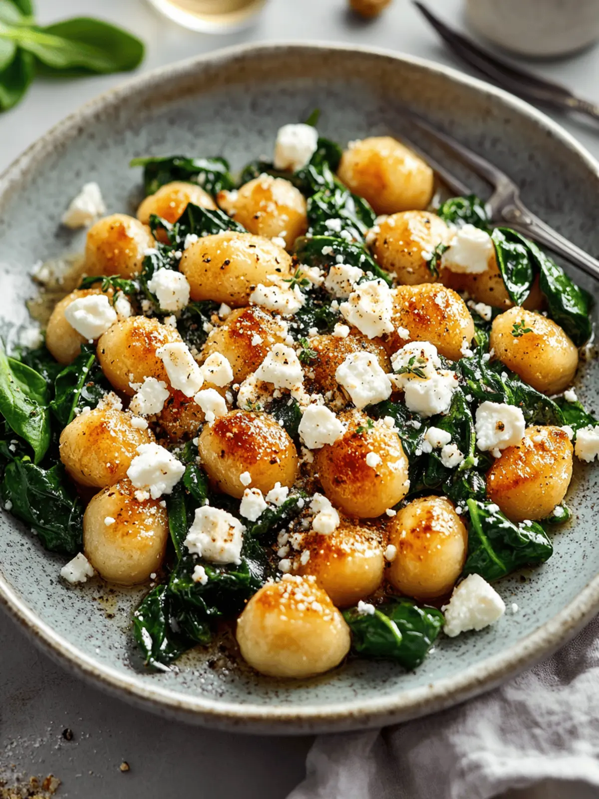 Crispy Gnocchi With Spinach And Feta for Easy Cozy Dinners 3 Crispy Gnocchi With Spinach And Feta: