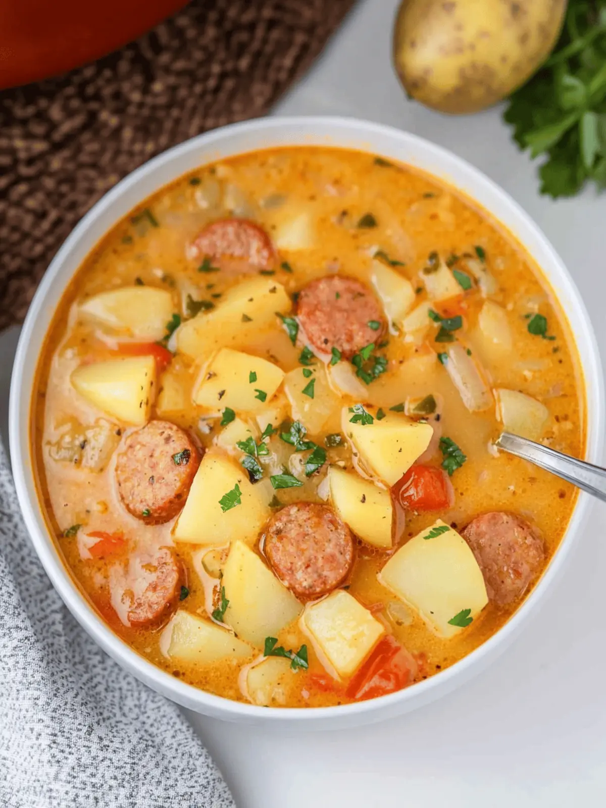 Deliciously Spicy Crockpot Cajun Sausage & Potato Soup Recipe 2 Crockpot Cajun Sausage & Potato Soup
