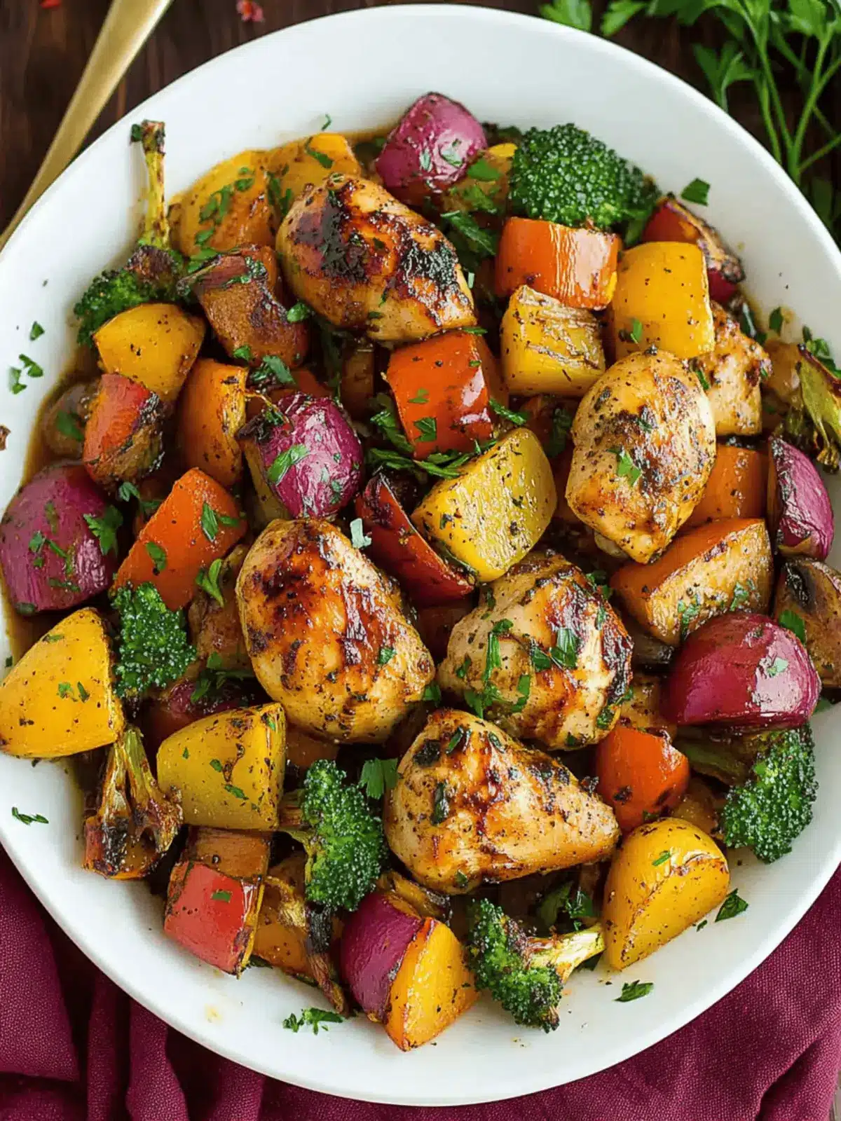 Balsamic Glazed Chicken and Veggies (Sheet Pan)