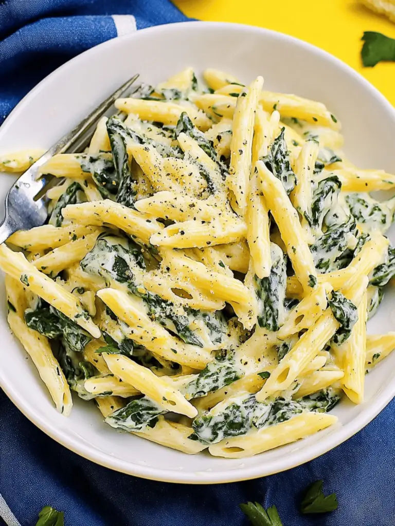 Creamy Garlic Parmesan Pasta with Spinach